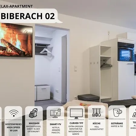 Relaxapartment 2 Massagesessel Smarttv Kueche Apartment Biberach an der Riss